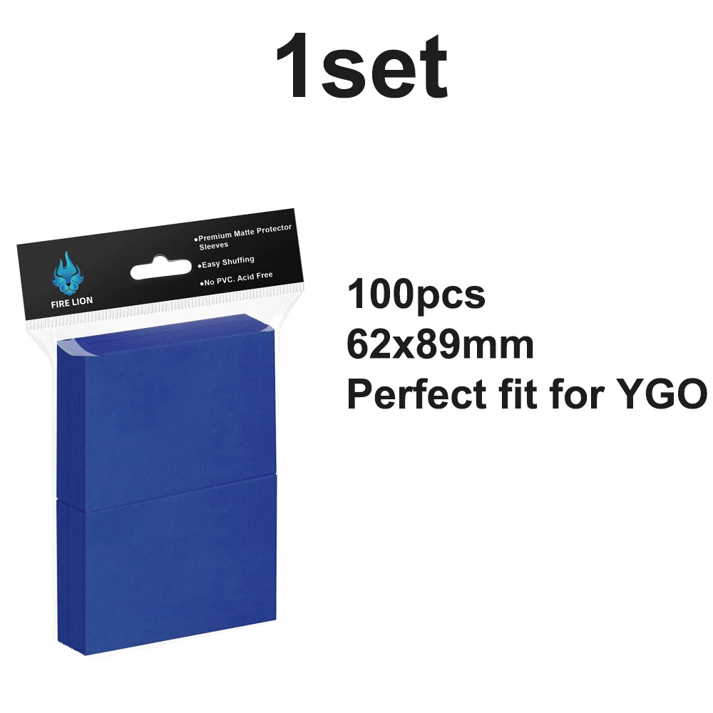 100-500pcs 62x89mm Japanese Size Blue Matte Trading Card Sleeves Toploaders Fit YGO/TCG Sports Card Protector for Photocard
