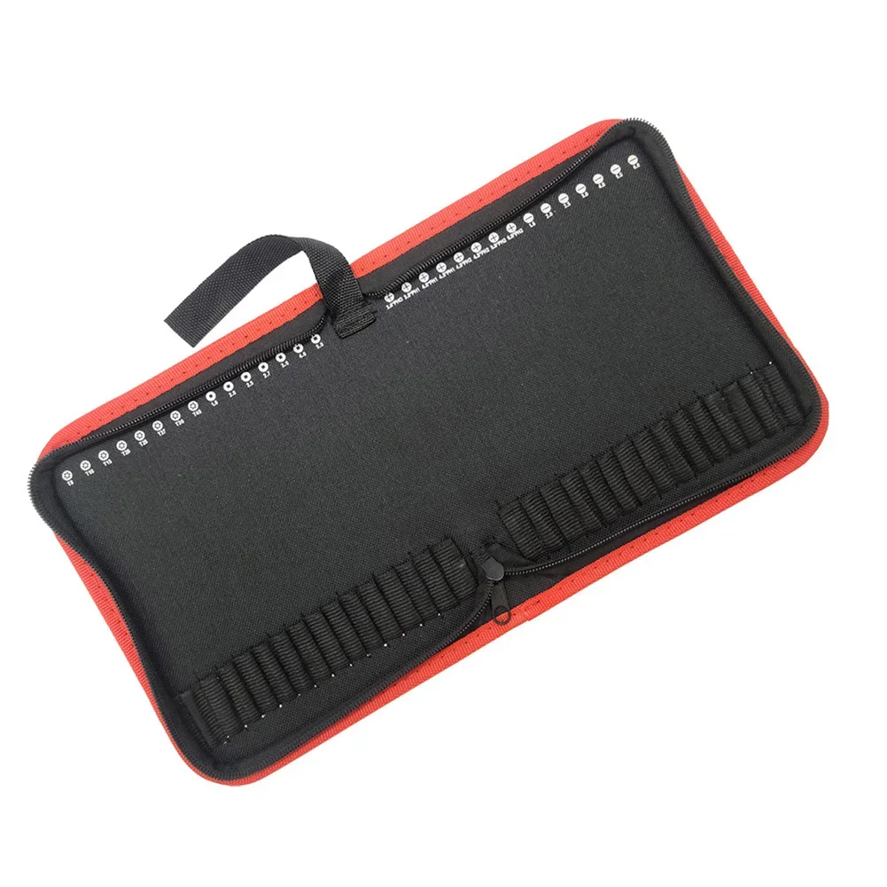 Screwdriver Bit Case Driver Bit Case Clear Labeling Belt Loop Key Ring Loop Oxford Fabric Compact Tool Storage Solution