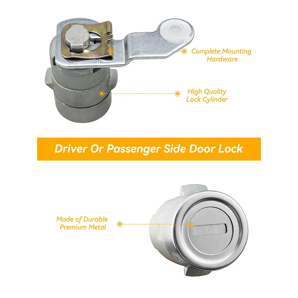 A54K-Car Door Lock Cylinder With Key 15298924 For Cadillac Escalade/ Silverado Suburban Tahoe