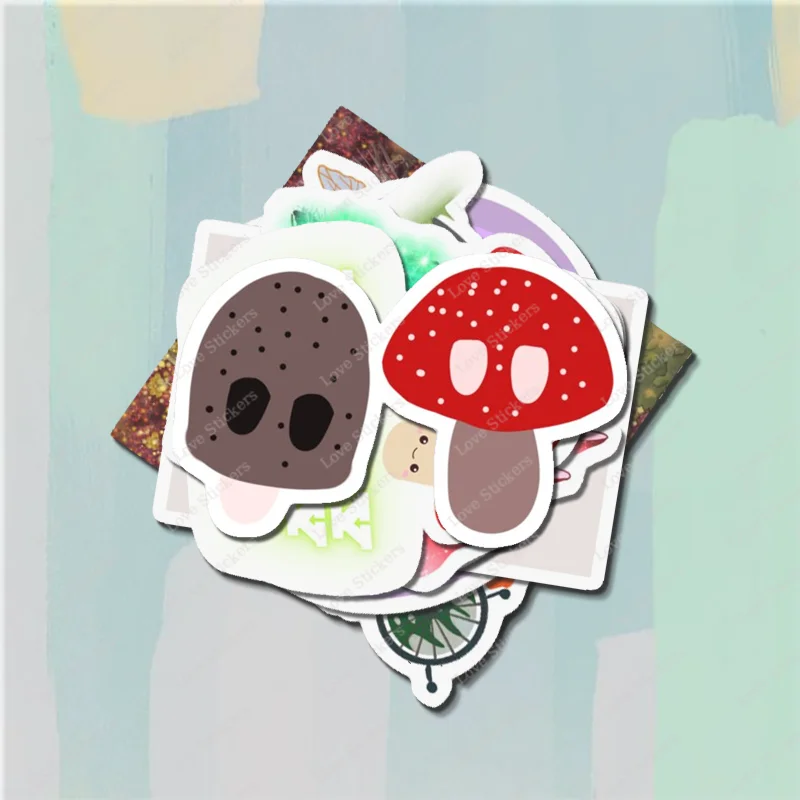 Percy And Molly Mushroom Foraging 5PCS Stickers for Living Room Bumper Anime Cute Kid Car Art Print Window Home Decor  Water Bot