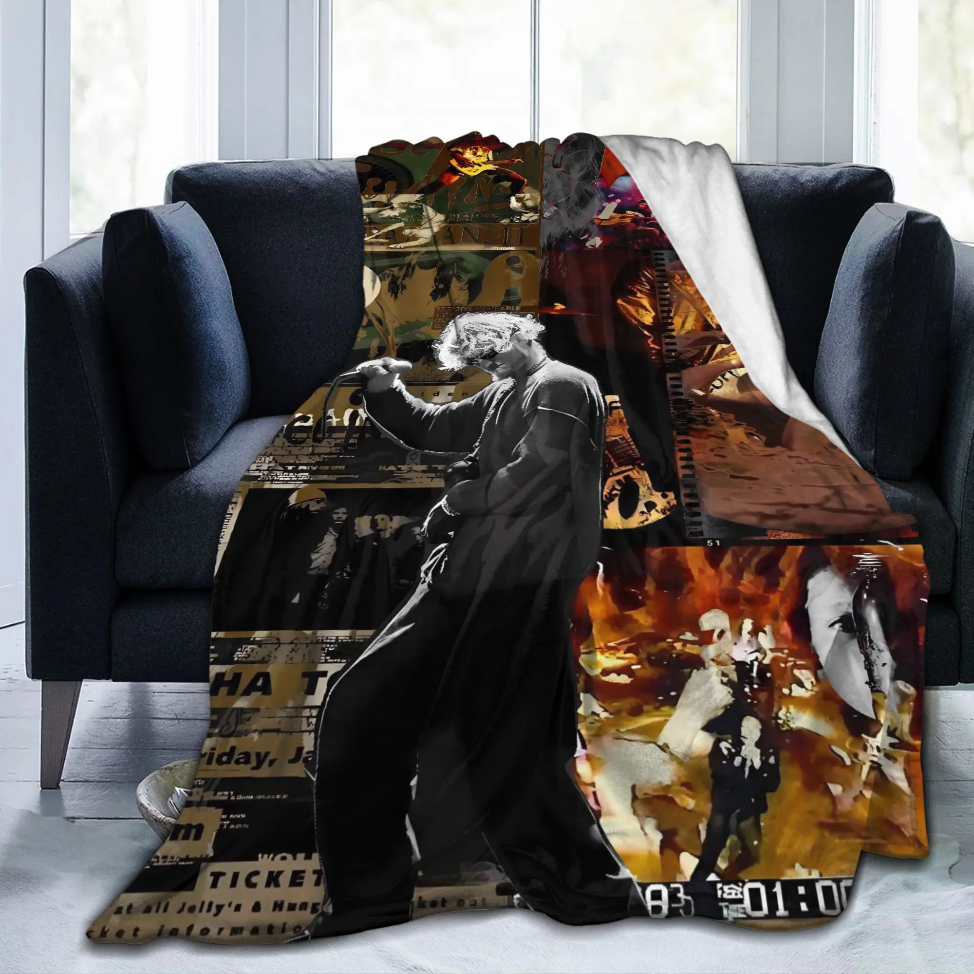 Classic Band Alice In Chains Super Soft Blankets  Travel Office Plush Throw Blanket Couch Chair Flannel Bedspread Sofa Bed Cover