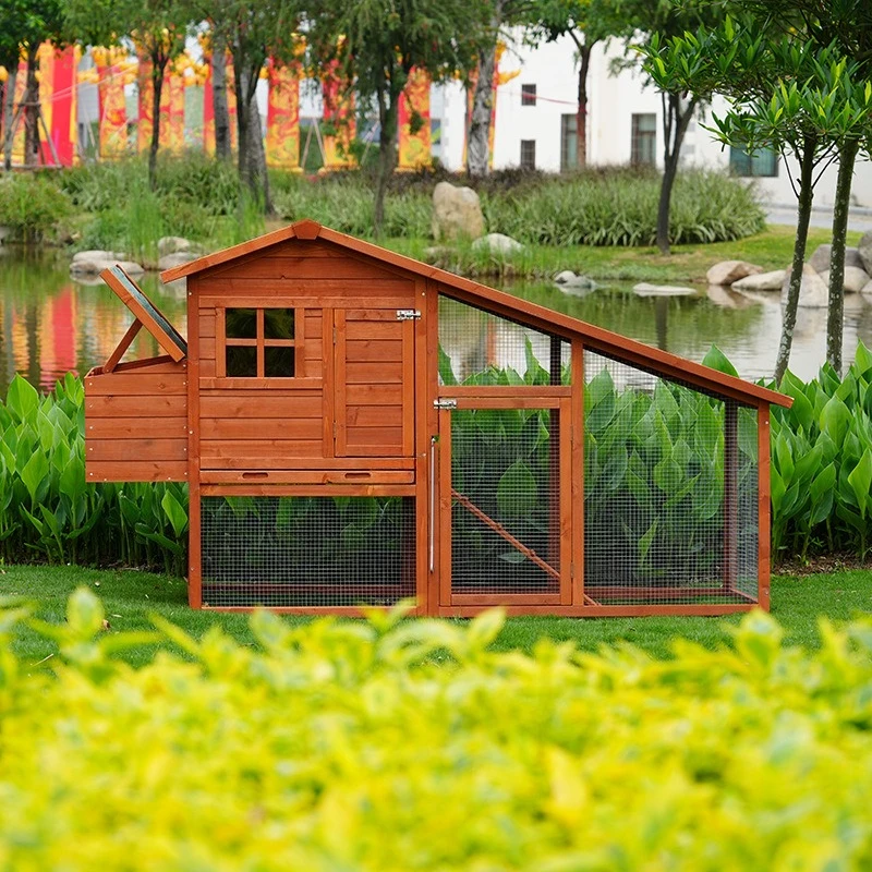 

Outdoor solid wood chicken coop Wooden chicken coop Outdoor free-range chicken shed Rural rainproof