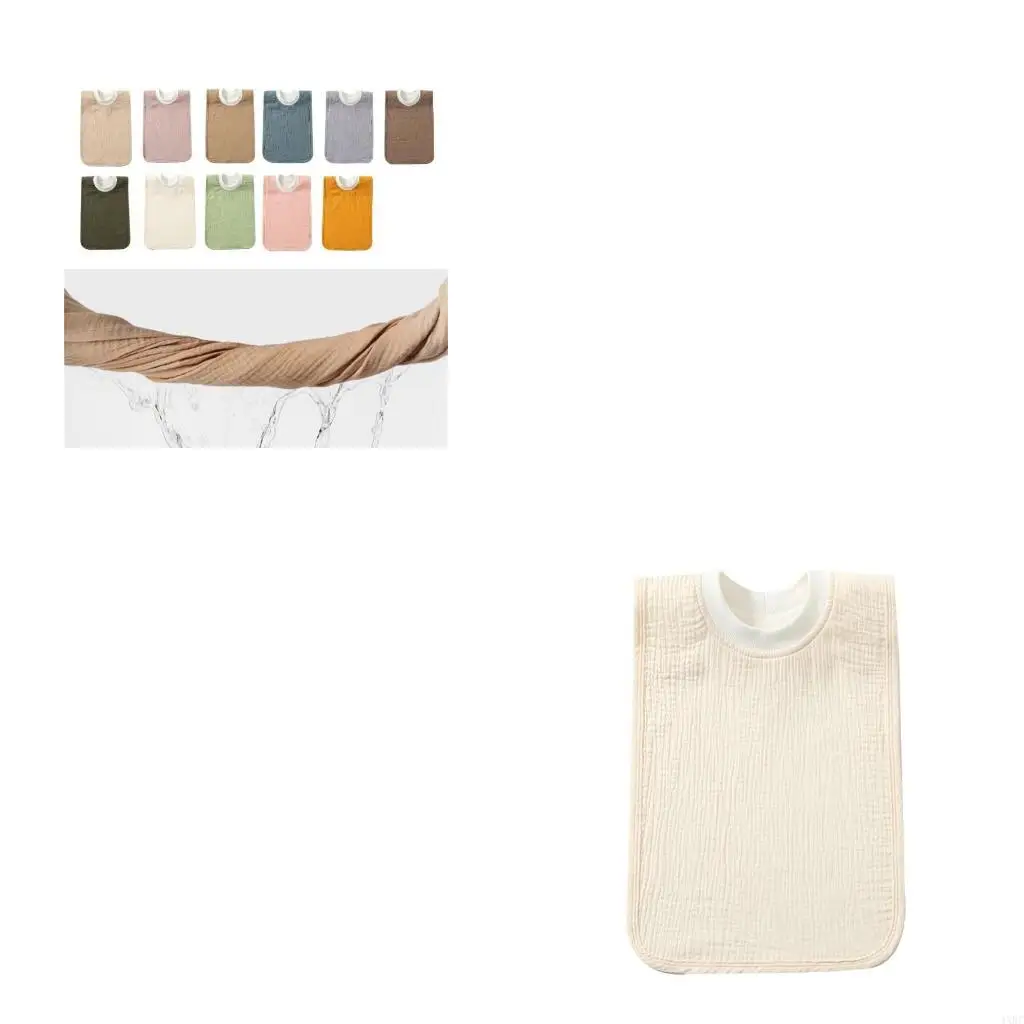 

Waterproof Elastic Infant Teething Bibs Feeding Towel Baby Bibs High-absorbent 4XBC