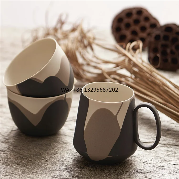 

Vintage Style Drinkware Custom logo Ceramic Coffee Mugs