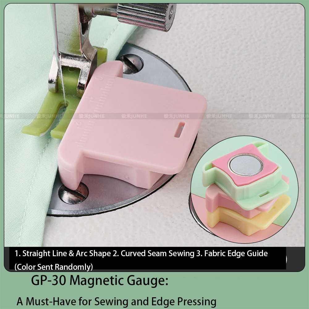 Regla Guía Magnética GP30 de Alta Resistencia, Antideslizante, 2.6cm, Herramienta de Alineación para Prensatelas de Acolchado con Almohadilla Antichoque, Colores Pastel