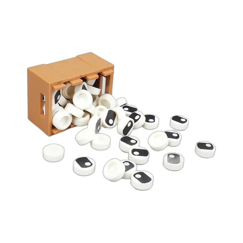 MOC 10PCS Circolare Lungo 98138 Occhio Bianco Stampato Modello Building Block Persona Figured Accessori Compatibili Giocattolo Regalo Dei Bambini