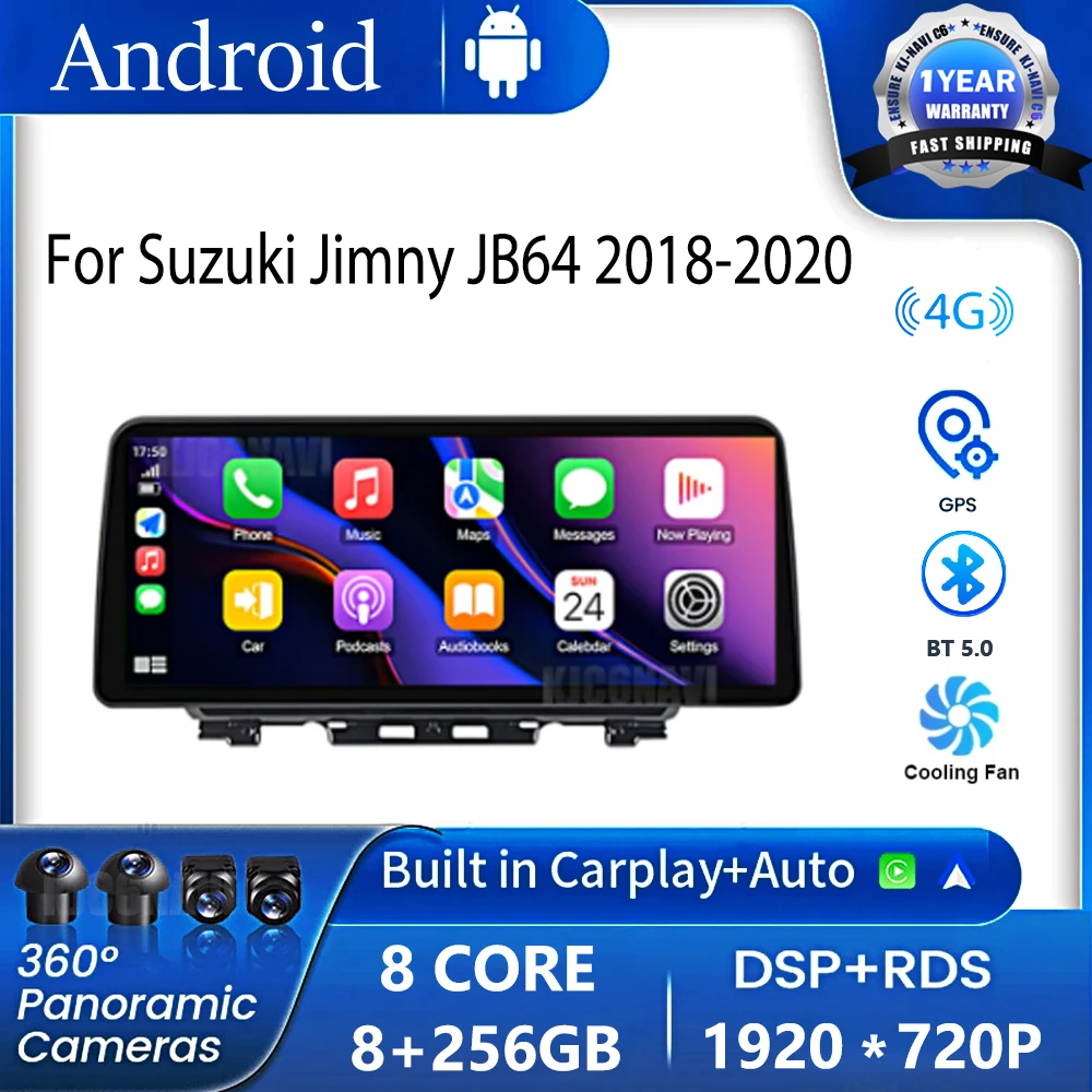 

Android 13 12.3 Inch For Suzuki Jimny JB64 2018-2020 Multimedia Video Player Car Radio Stereo GPS Navigation Map 8+128G Carplay