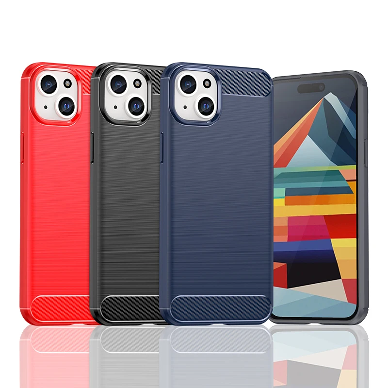 

For iPhone 15 Plus Case Silicone TPU Phone Case For iPhone 15 Pro Plus Case Protector Armor Rubber For iPhone 15 Plus Cover