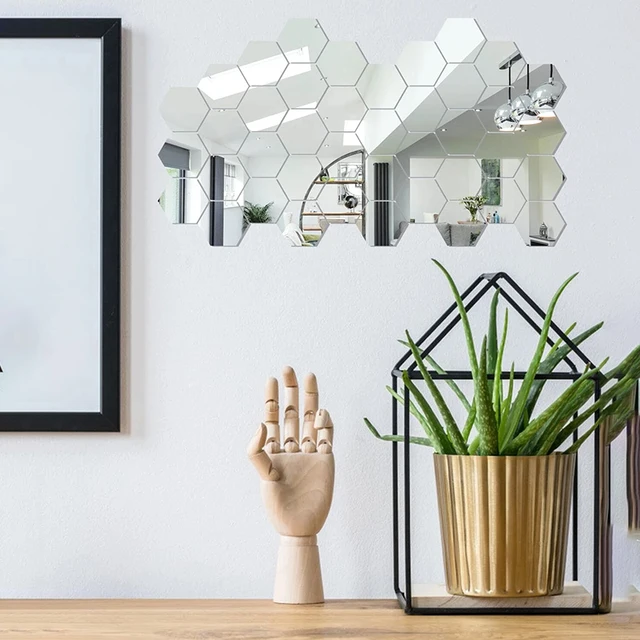 6/12pcs 3D Hexagon Mirror Wall Sticker Rose Gold DIY TV Background Living Room Stickers Wall Decor Bedroom Bathroom Home Decor 5 6/12pcs 3D Hexagon Mirror Wall Sticker Rose Gold DIY TV Background Living Room Stickers Wall Decor Bedroom Bathroom Home Decor 5