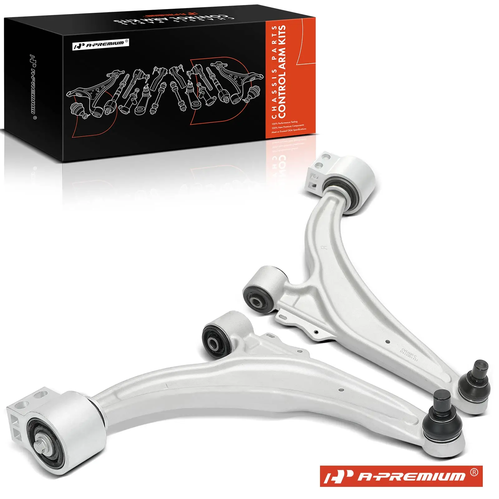A-Premium 2x Control Arm with Bushing for Chevrolet Cruze Volt 2011-2015 Cruze Limited 2016 Buick Verano 2012-2017