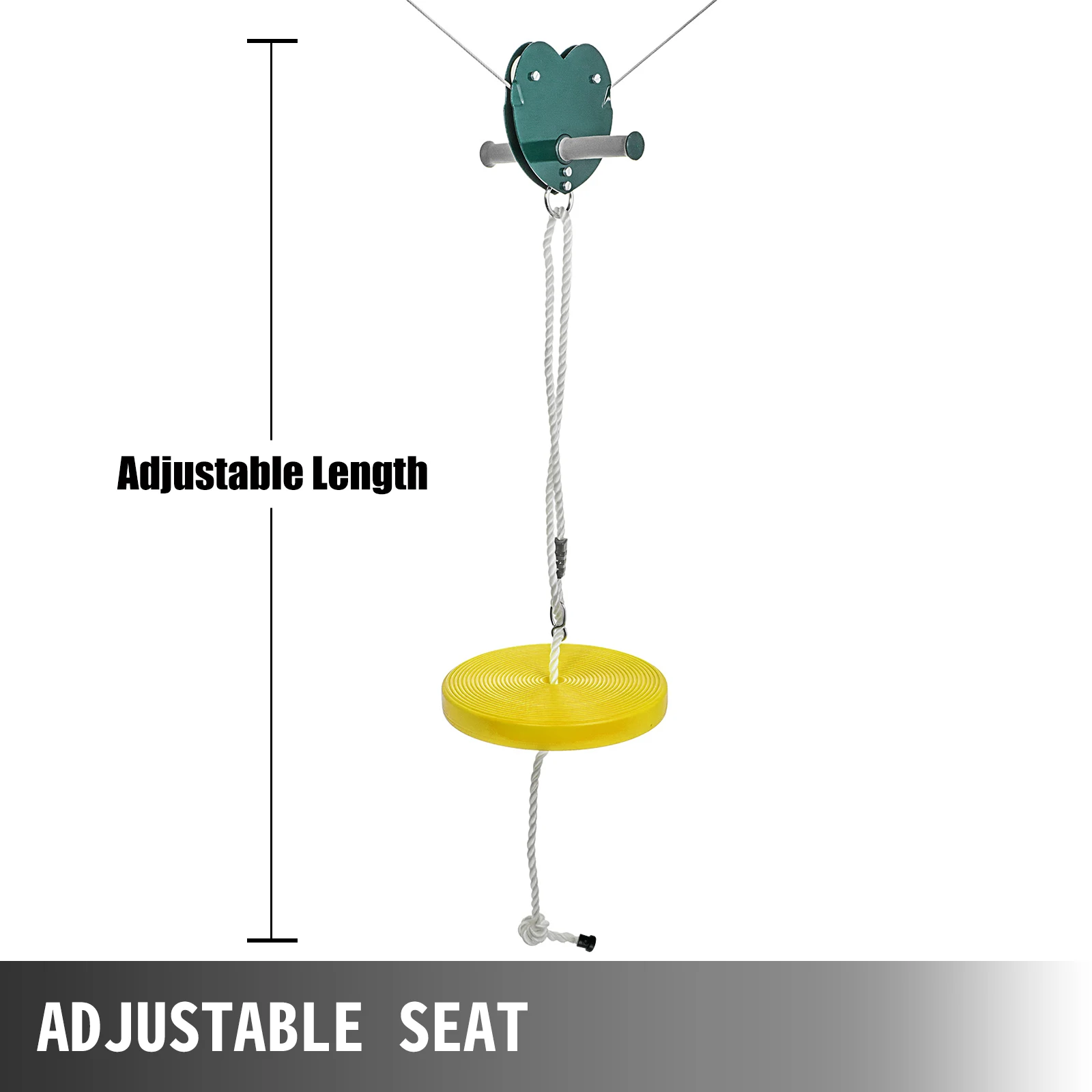 VEVOR-Kit de línea de cremallera para niños y adultos, carro de línea de cremallera Slackers con asiento y ASA, Carro en forma de corazón, 80/100 pies