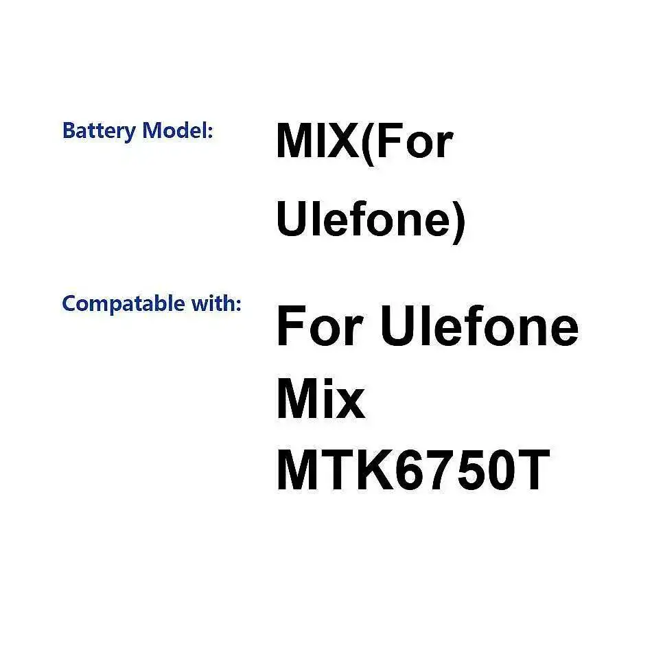

Долговечный аккумулятор мобильного телефона для Ulefone Mix 1 MTK6750T 3300 мАч, замена премиум-класса
