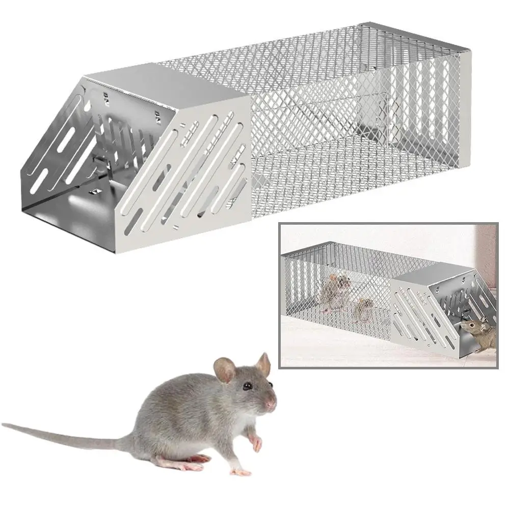 

Single Door Continuous Rat Hole Mouse Trap Safe Firm Iron Net Mouse Catcher Humane Indoor Outdoor Rat Trap Live Animal Catcher