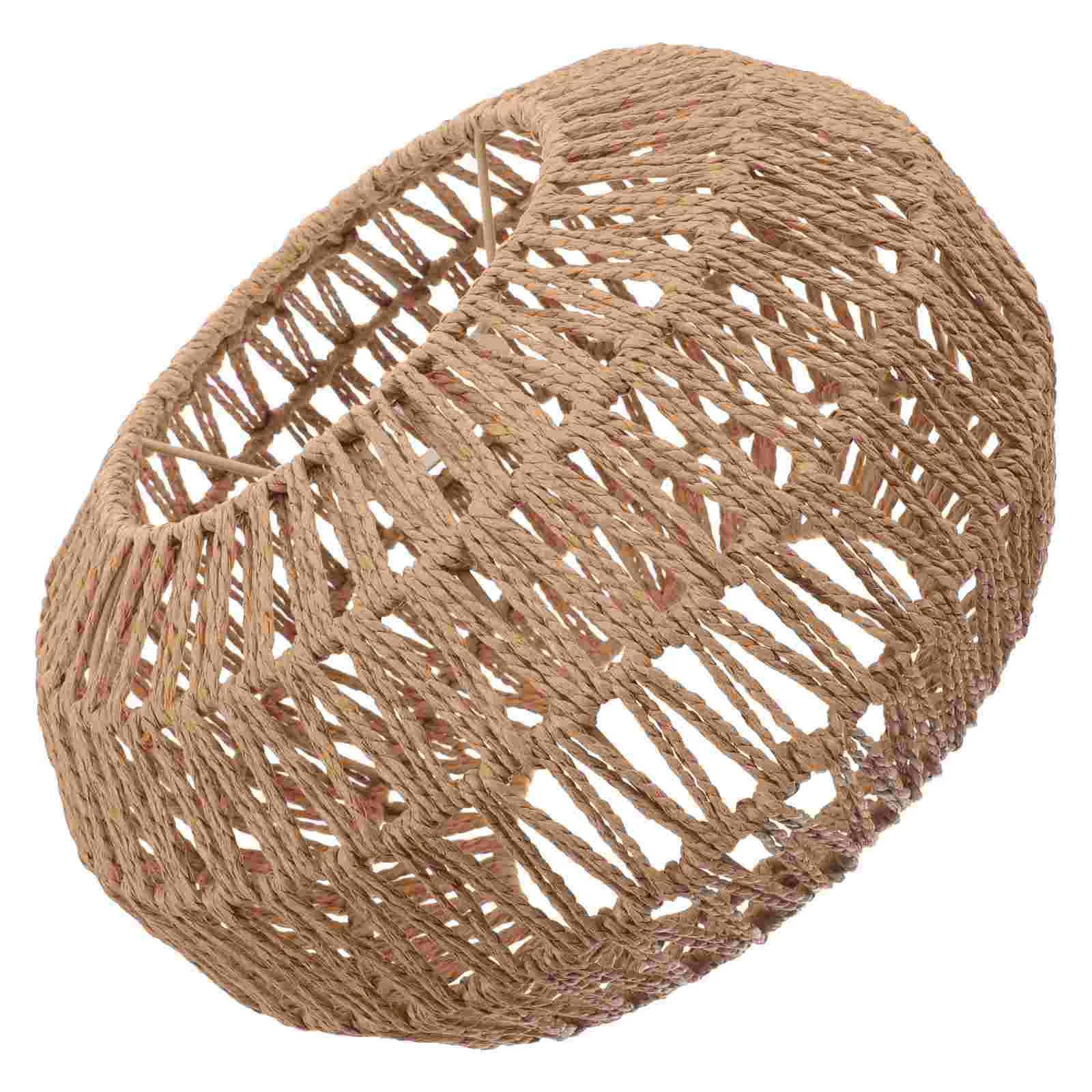 Gevlochten vintage lampenkap simulatie rotan plafondlamp cover eenvoudige accessoirehoezen hotel hangend modern papier