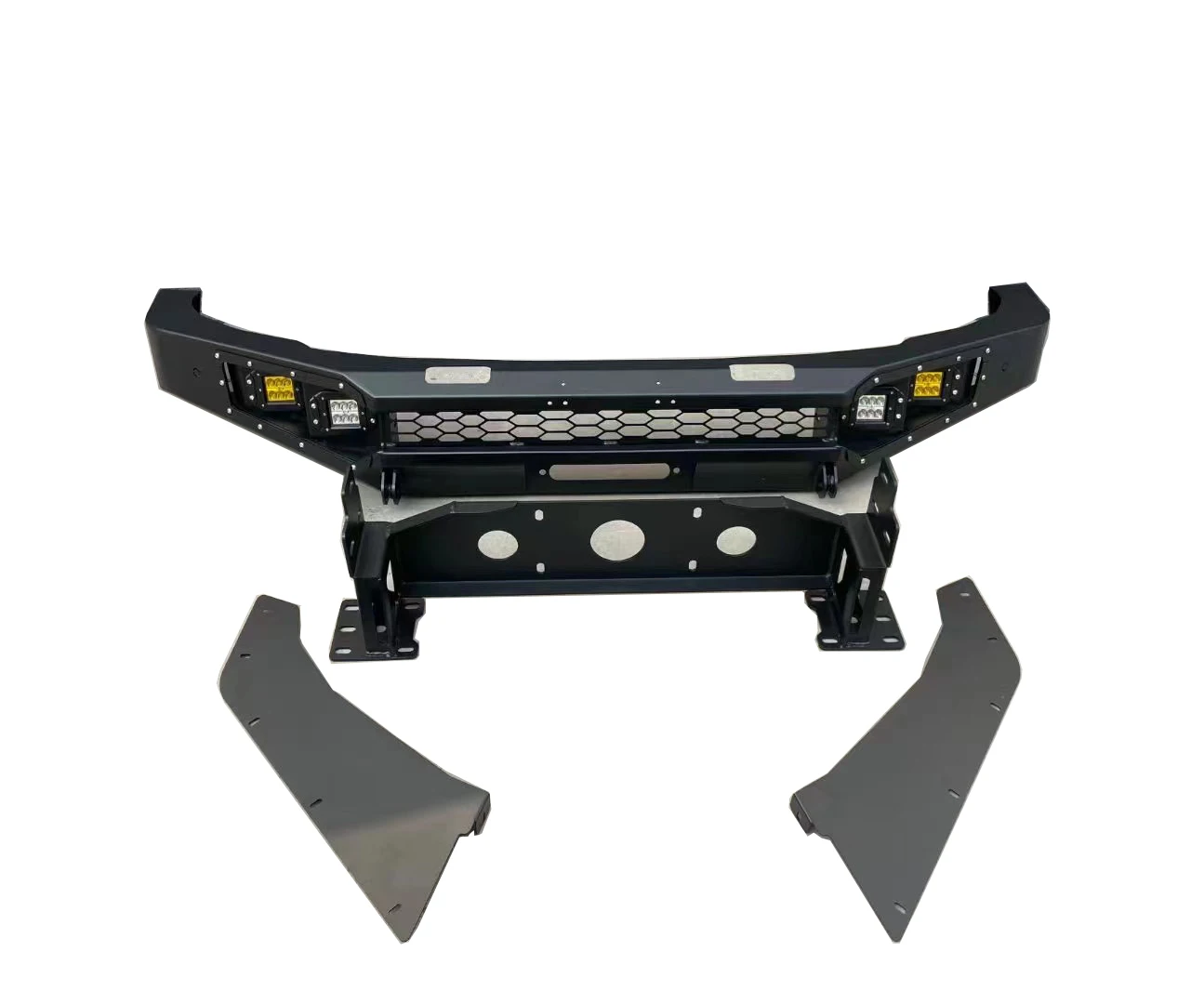 Custom Auto Accessories Front Bumper Rear Bumper Guard With Led Lights Set Side Steps For GWM