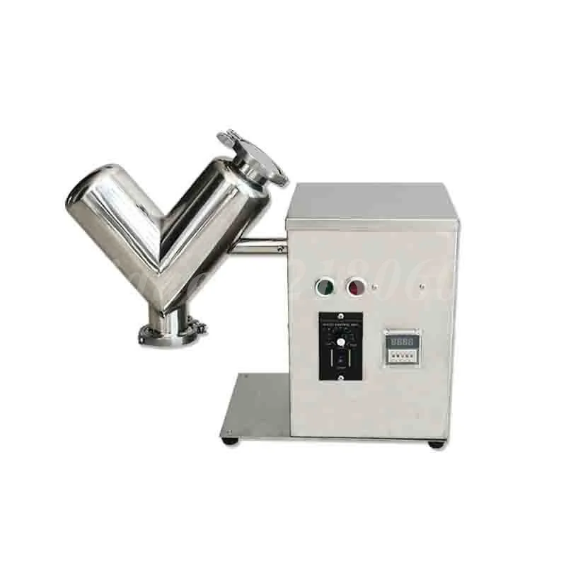 V-Shaped Stainless Steel Laboratory Mixer Chemical Powder Mixing Mixer Small Automatic Rotary Conical Food Powder Vacuum Mixer