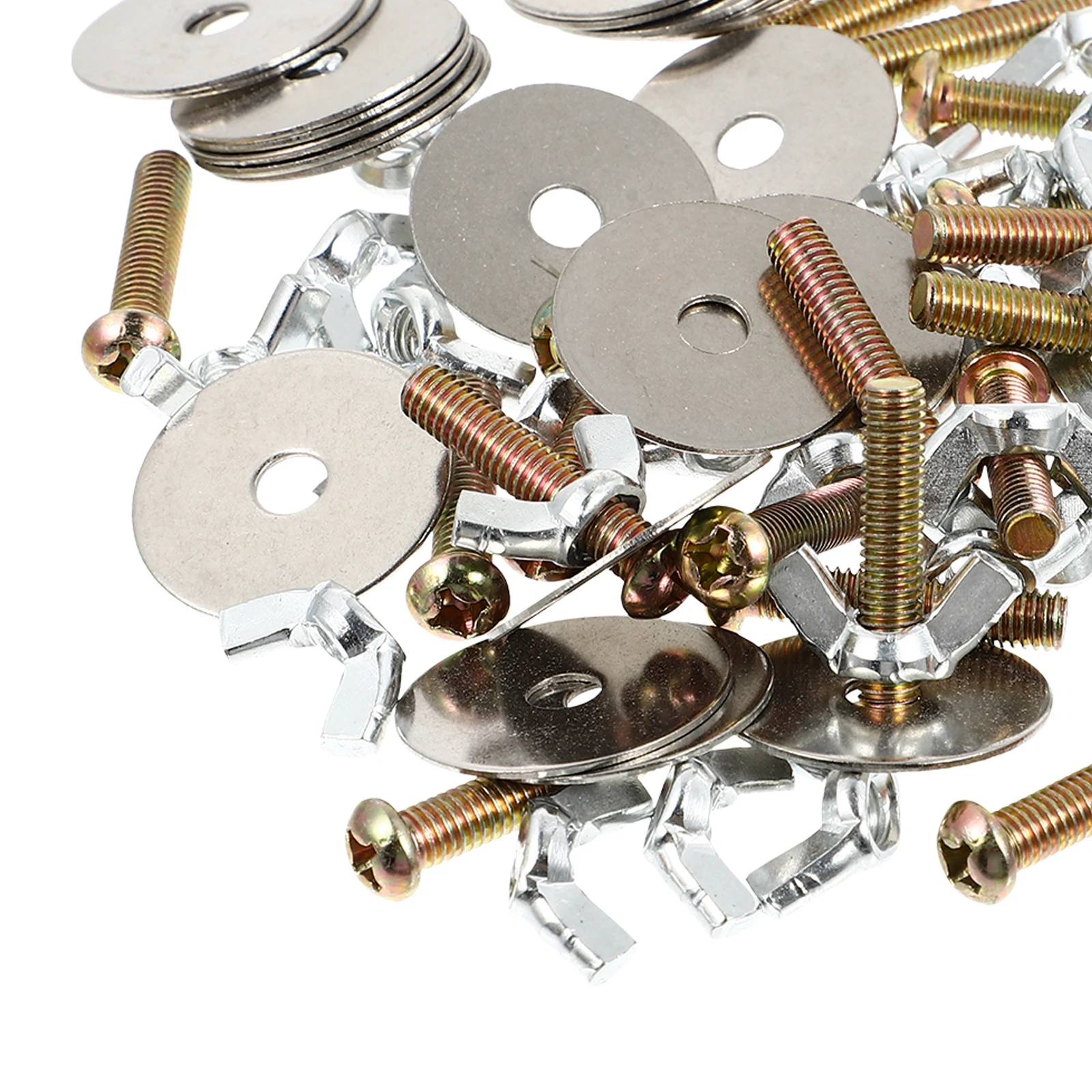 

30 Pcs Bird Nest Fittings Wing Nuts Flat Washers Breeding Box Screws Metal Set Random Color