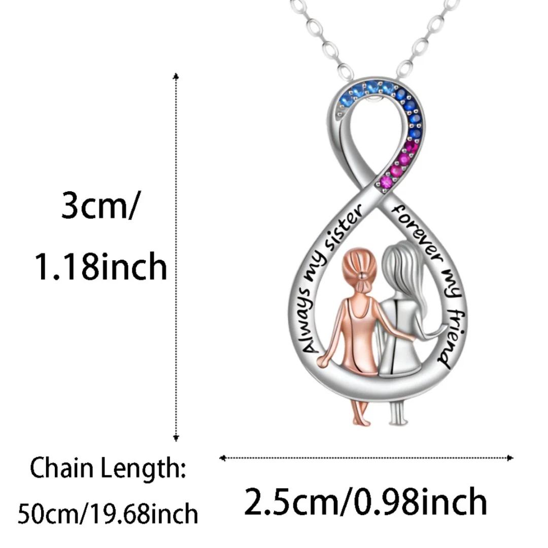 قلادة/قلادة على الطراز الأوروبي والأمريكي الجديدة الأكثر مبيعًا عبر الحدود مع تصميم كفاف حرف "إنفينيتي".