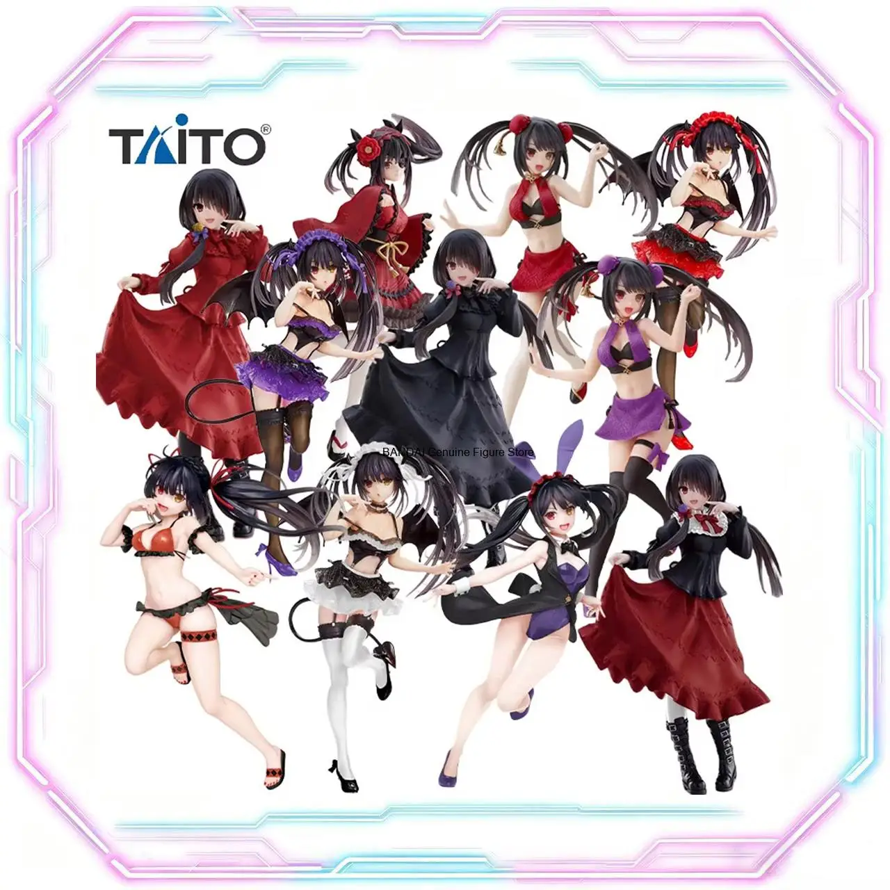 TAiTO Genuine Coreful DATE A LIVE Anime Figure Tokisaki Kurumi Action Toys for Boys Girls Kids Christmas Gift Collectible Model