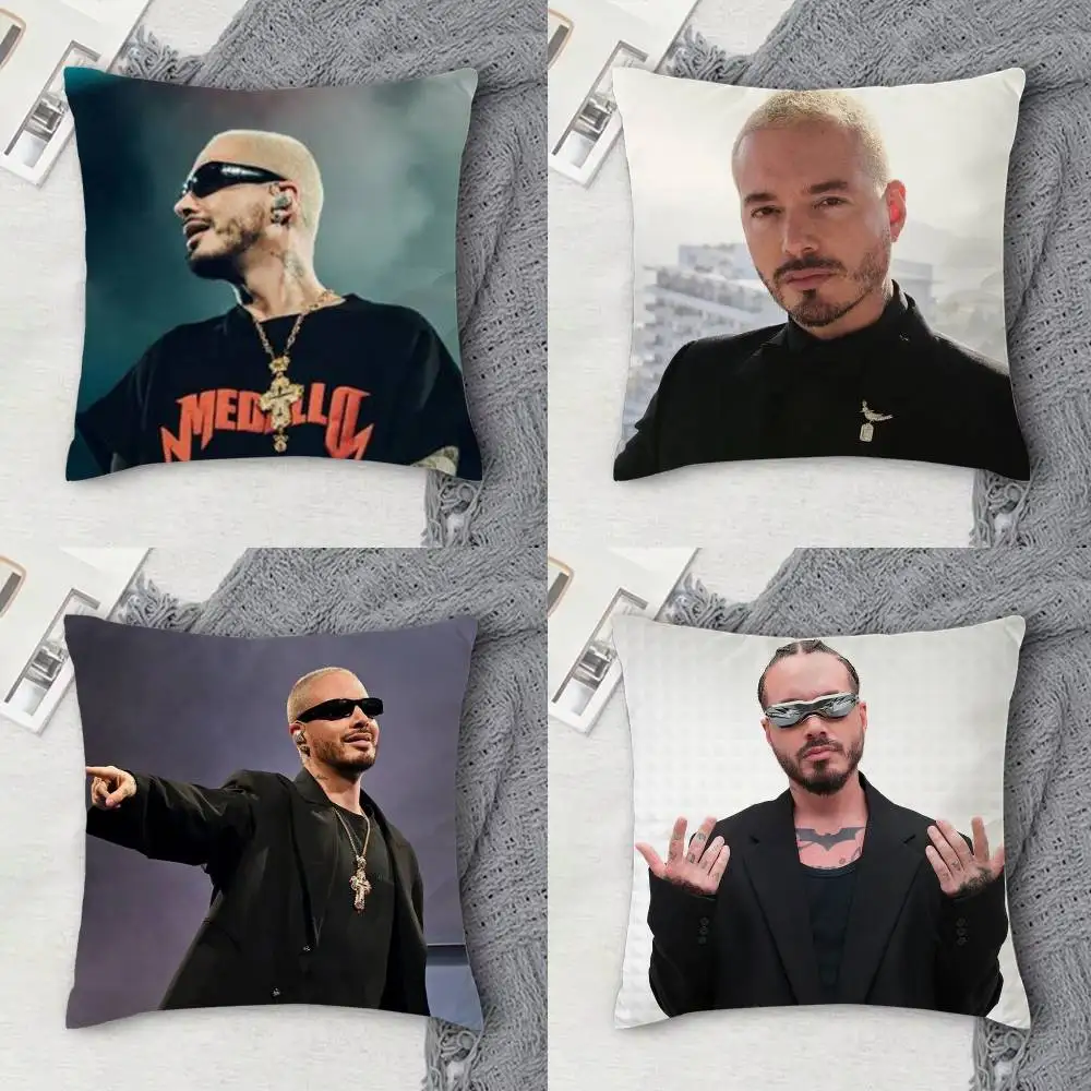 

J Balvin-n Double-sided Printed Square Decorative Cushion Cover for Sofa Living Room Home Decor
