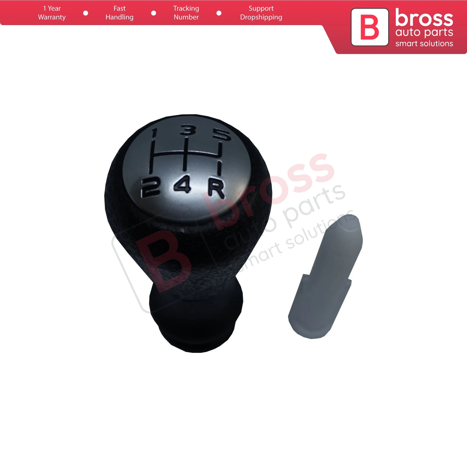 Bross Auto Parts BSP659 5-Speed Gear Shift Stick Knob Adapter 2403AP Black Chrome For Peugeot 106 206 306 406 Ship From Turkey