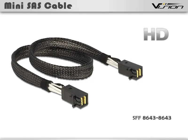 Internal SFF-8643 SAS Cable, 0.8-Meter Mini SAS SFF-8643 to 8643 Cable