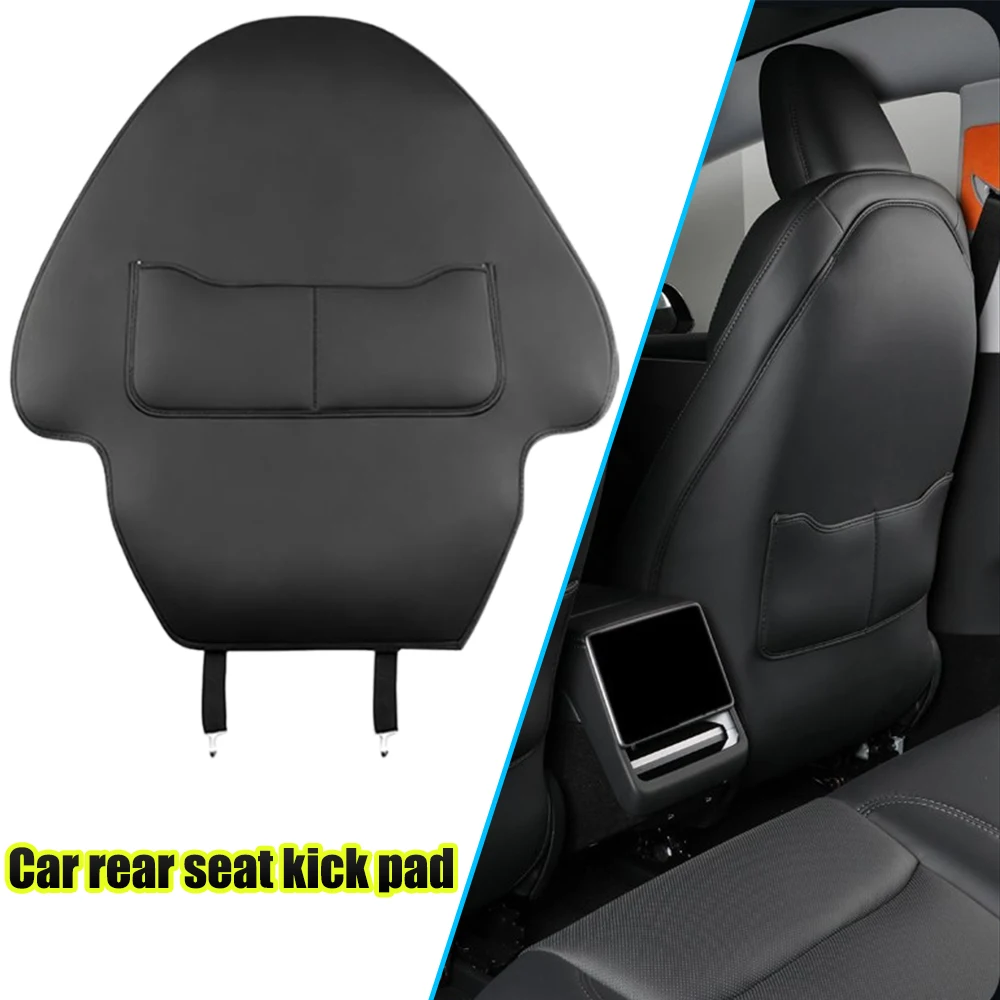 

For Tesla Model 3 Model Y Rear Seat Back Cover Kick Protector Mat Car Organizer Door Storage Bag