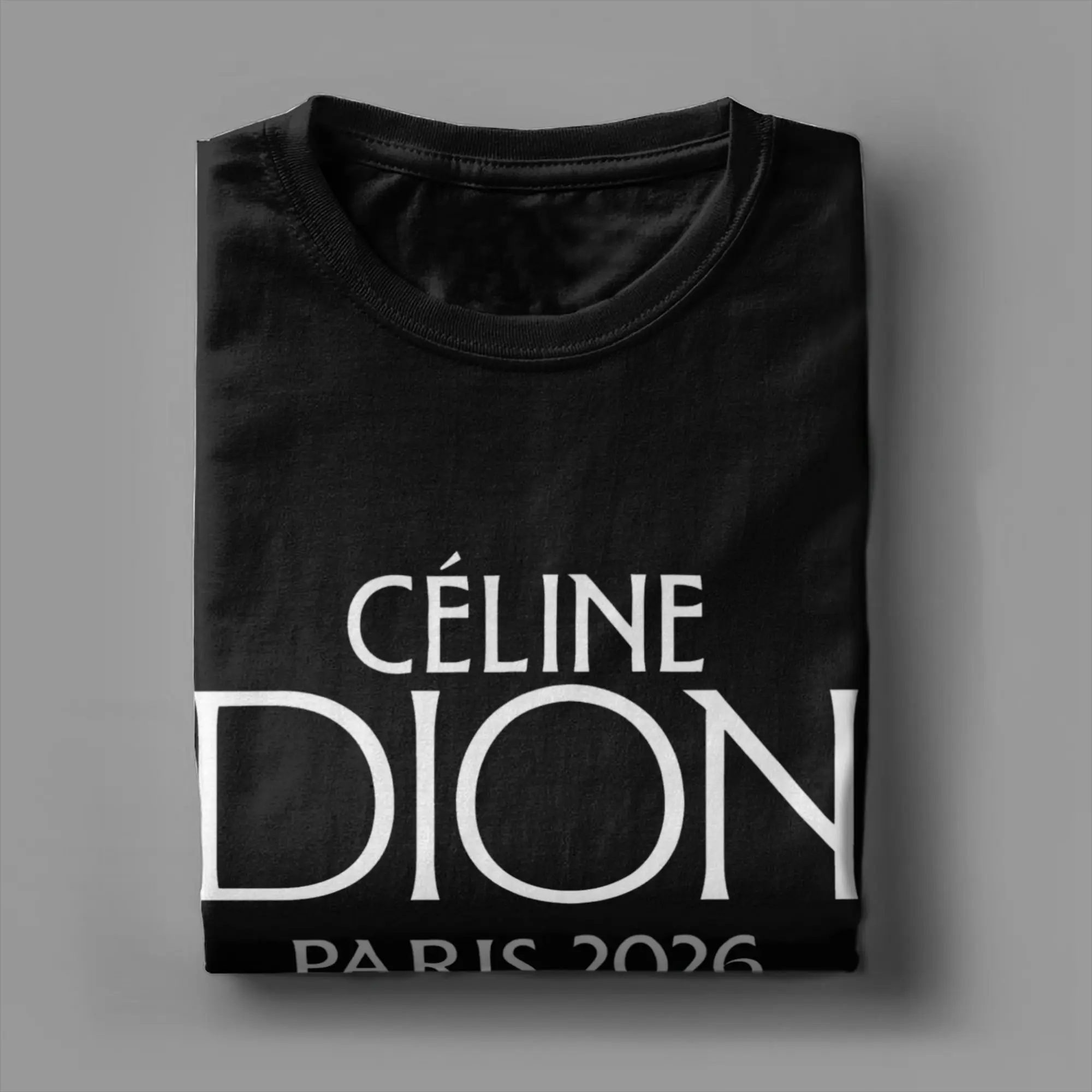 Celines Dion Face Portrait Men T Shirts Canadian Singer Novelty Tee Shirt Short Sleeve O Neck T-Shirts 100% Cotton Gift Clothes