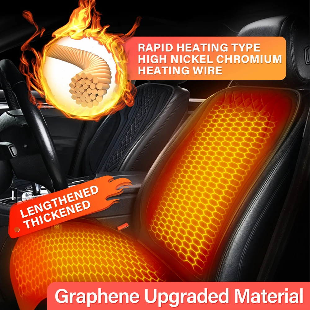 

Автомобильная подушка для сиденья с подогревом, зимний теплый чехол с умным автоматическим включением/выключением, теплая электрическая плюшевая подушка, универсальная, подходит для большинства автомобилей, подарок