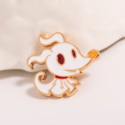Brooches for Women Men Cute Ghost Pins Badges Cartoon Spooky Pet Clothes Pin Kids Backpacks Jewelry Gifts Halloween Party Enamel