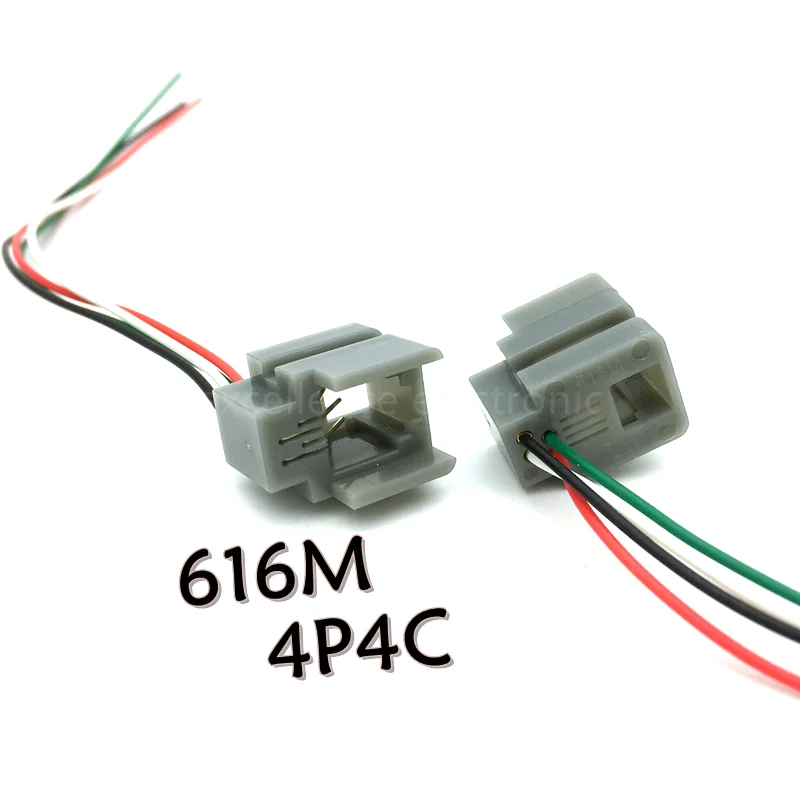 2pcs RJ11/RJ12/RJ45 616E 623k 616M 641D Female Adapter Socket for Internet Telephone With Cable 15cm