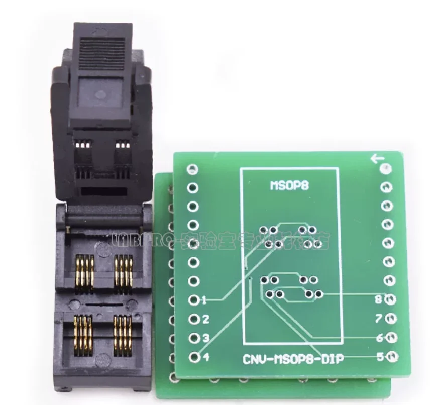 Aging test socket, MSOP8 burn-in socket, spacing 0.65mm, gold-plated chip test socket, programming device, IC burn-in socket