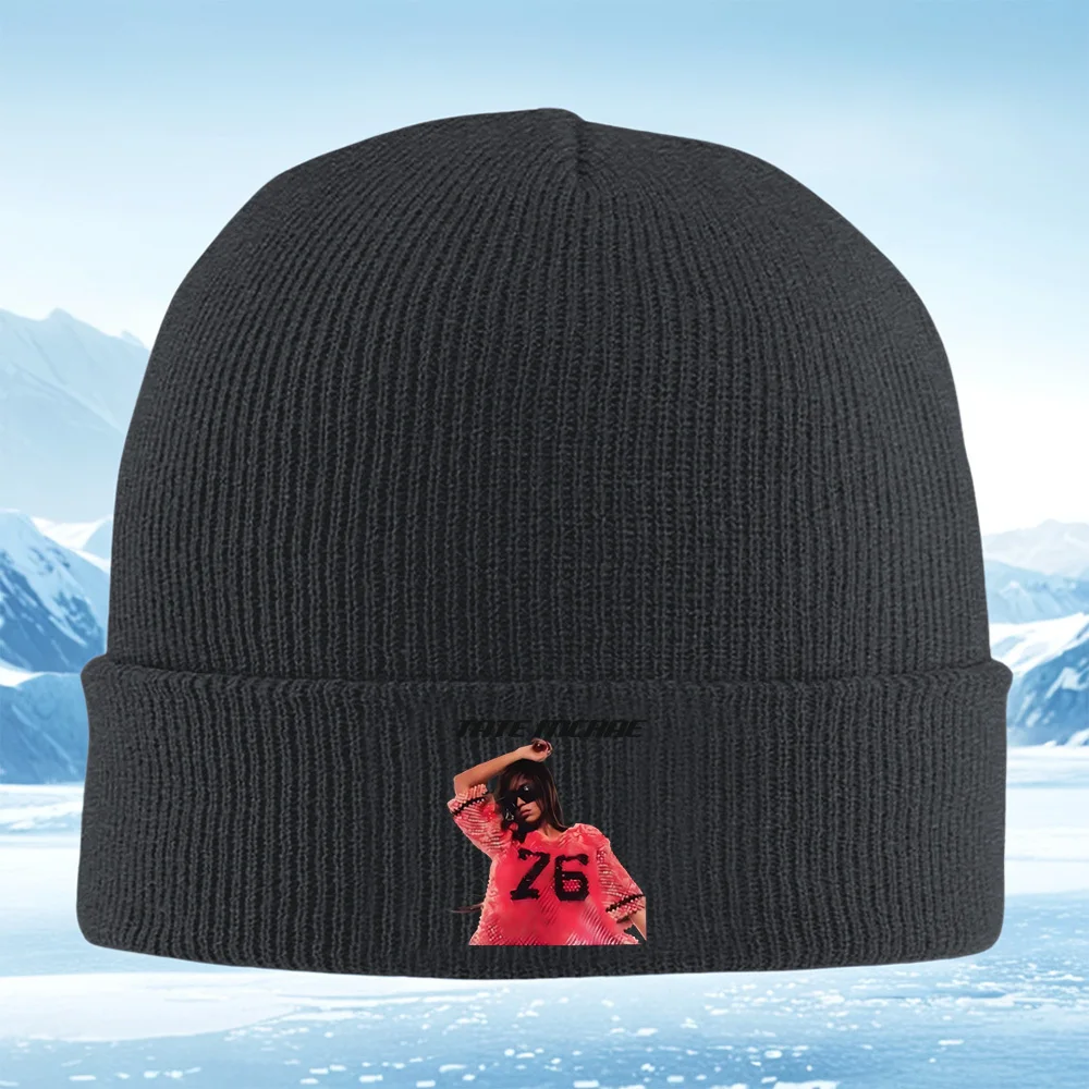 

Красный трикотаж с номером Seventy Six Мужчины Женщины Унисекс Вязаная шапка Шапка-пуловер Зимняя теплая теплая рождественская уличная велосипедная шапка
