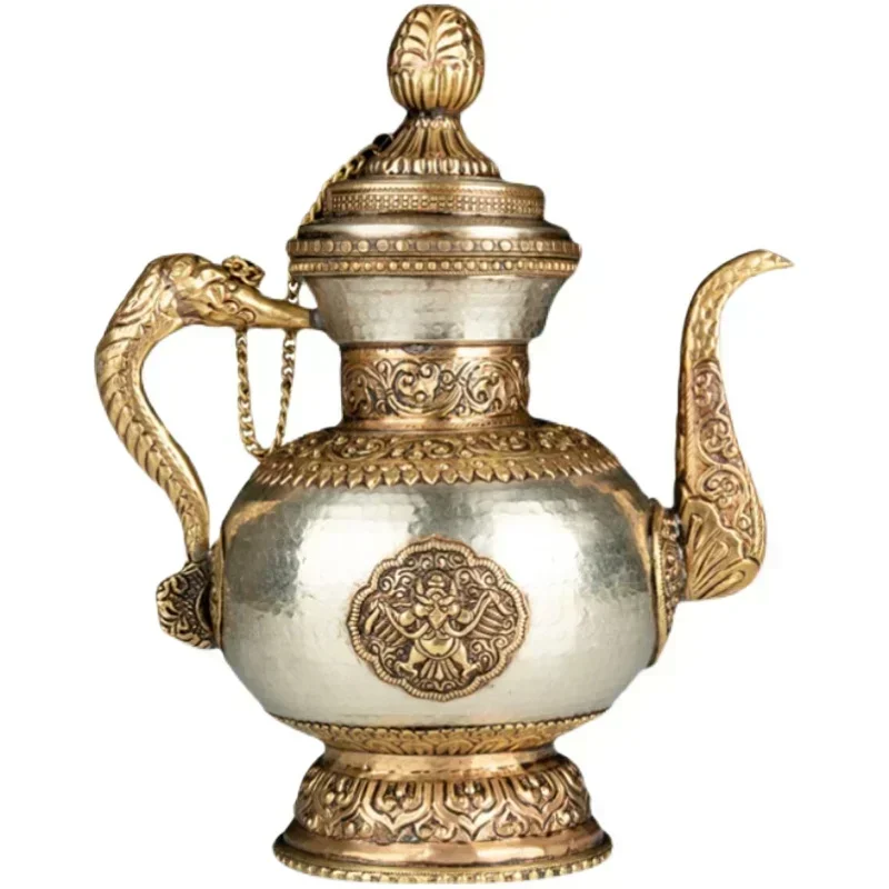 Tibetan pure copper teapot wine jug Nepalese Tantra Buddhist relic water purification bottle ghee Hot sales