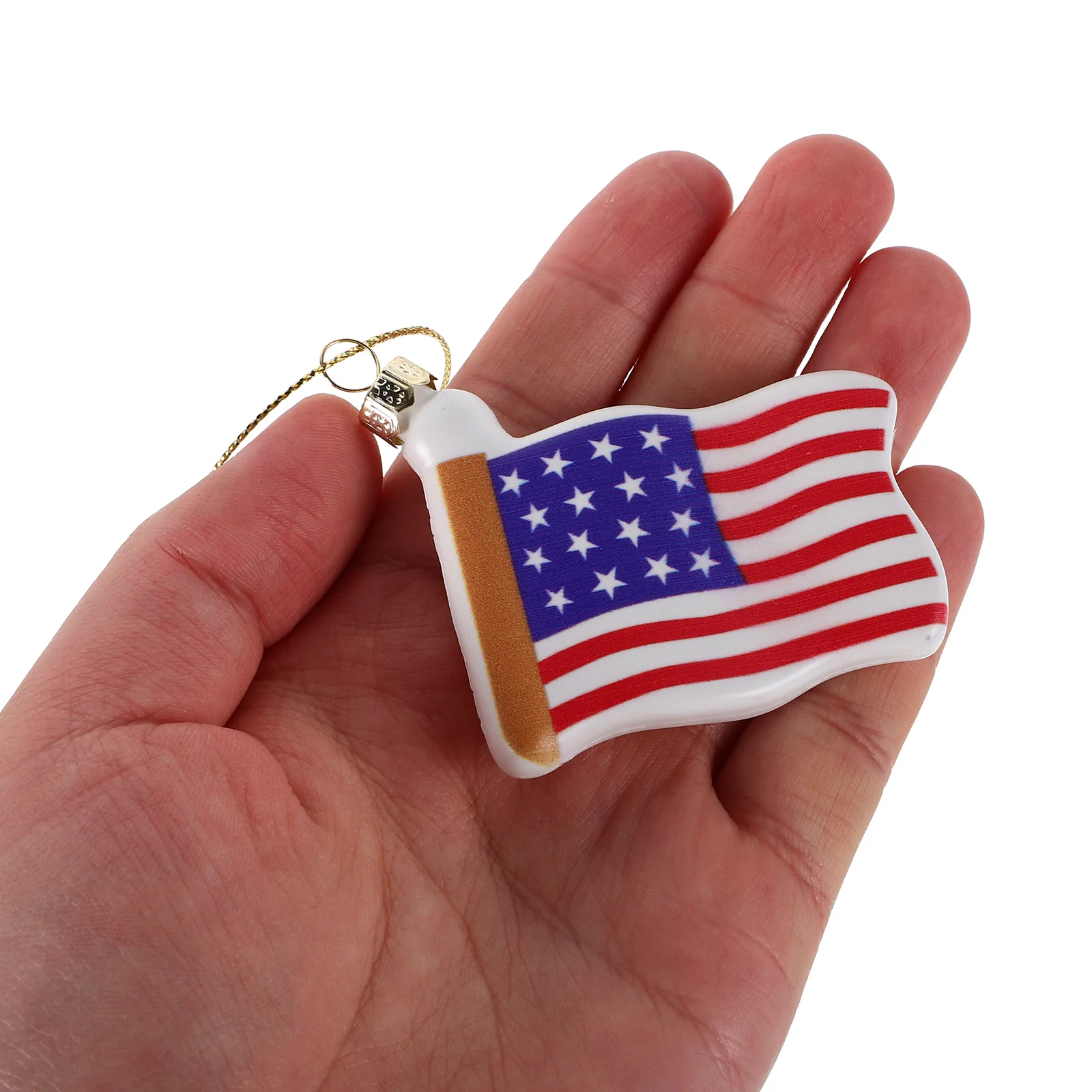 

12pcs Flag Pendant Patriotic Independence Day Decoration Hanging Ornaments Keychain Charms Plastic Reusable Diy Craft