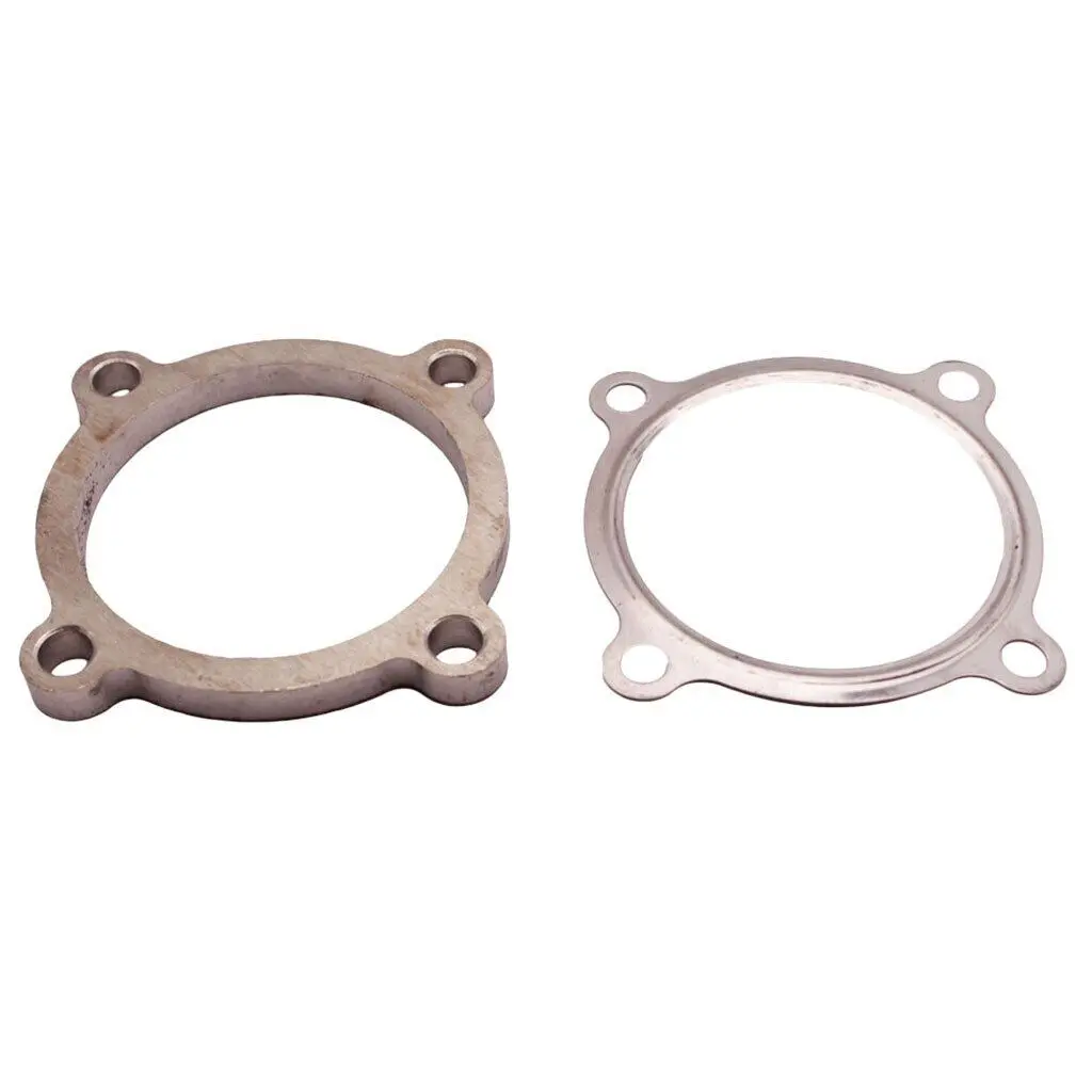 High Quality Stainless Steel 3'' 4 Bolt Turbo Exhaust Downpipe Flange with Gasket for T3 GT3582R GT30 GT35