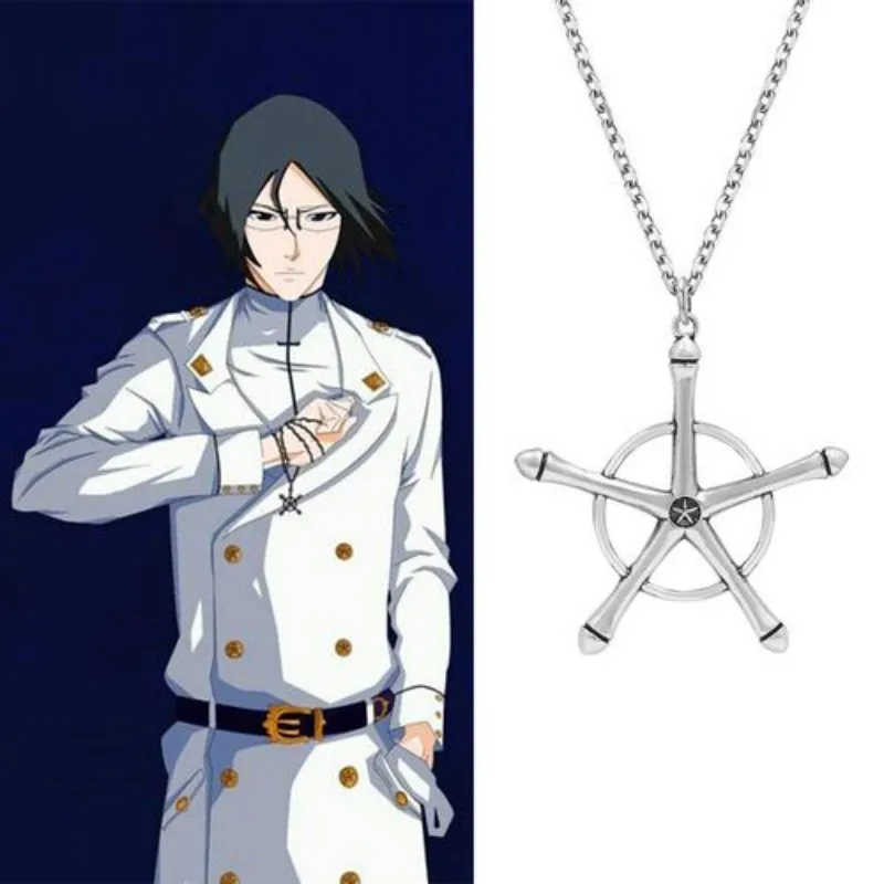 Collana in lega Cosplay Anime Bleach Quincy Ishida Uryuu neutro Choker catena braccialetto ciondolo accessorio gioielli regalo di festa