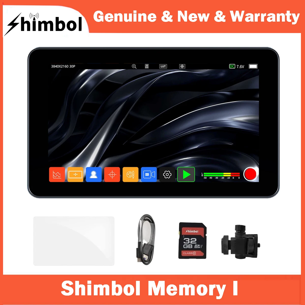 

Shimbol Memory I 5.5" 3D LUT 4K HDMI Touchscreen Recorder On Camera Field Monitor Daylight Viewable 2000nits IPS 3D LUT