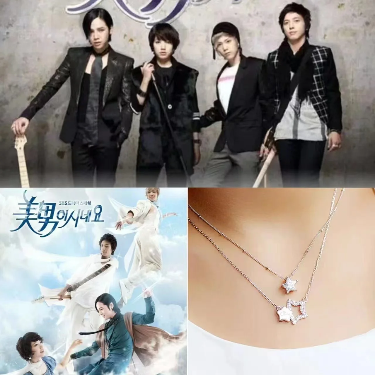 double circle Park Shin Hye stars Korean drama same necklace couple men women accessories for women gift