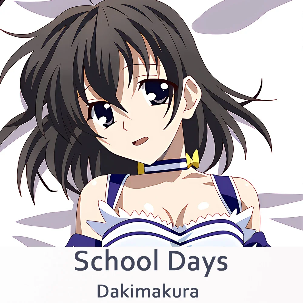 School Days Saionji Sekai Character Living Room Pillowcase  Anime Cute and Lovely Dakimakura Cosplay Pillow Case Cover