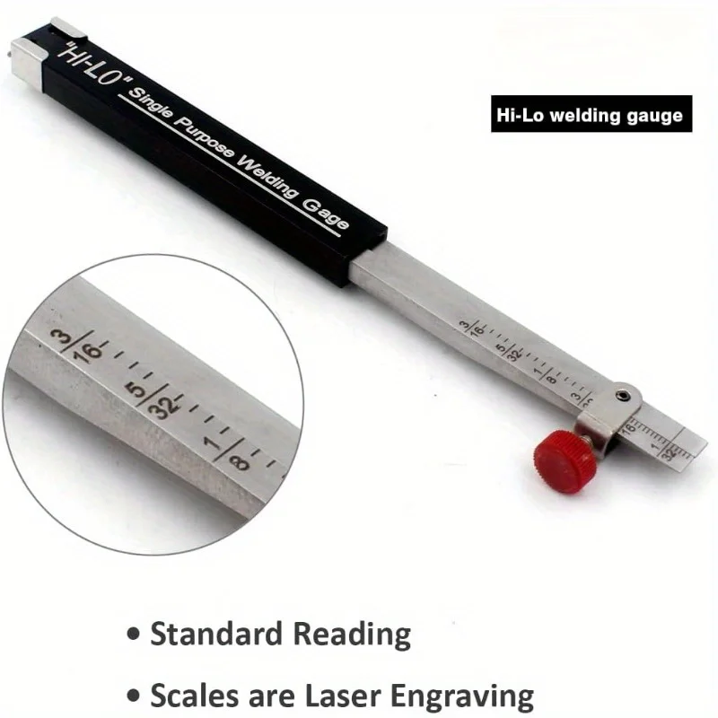 1Pc Hi Lo Gauge Hi-Lo Internal Welding Gage Single Purpose Inch Type Stainless Steel