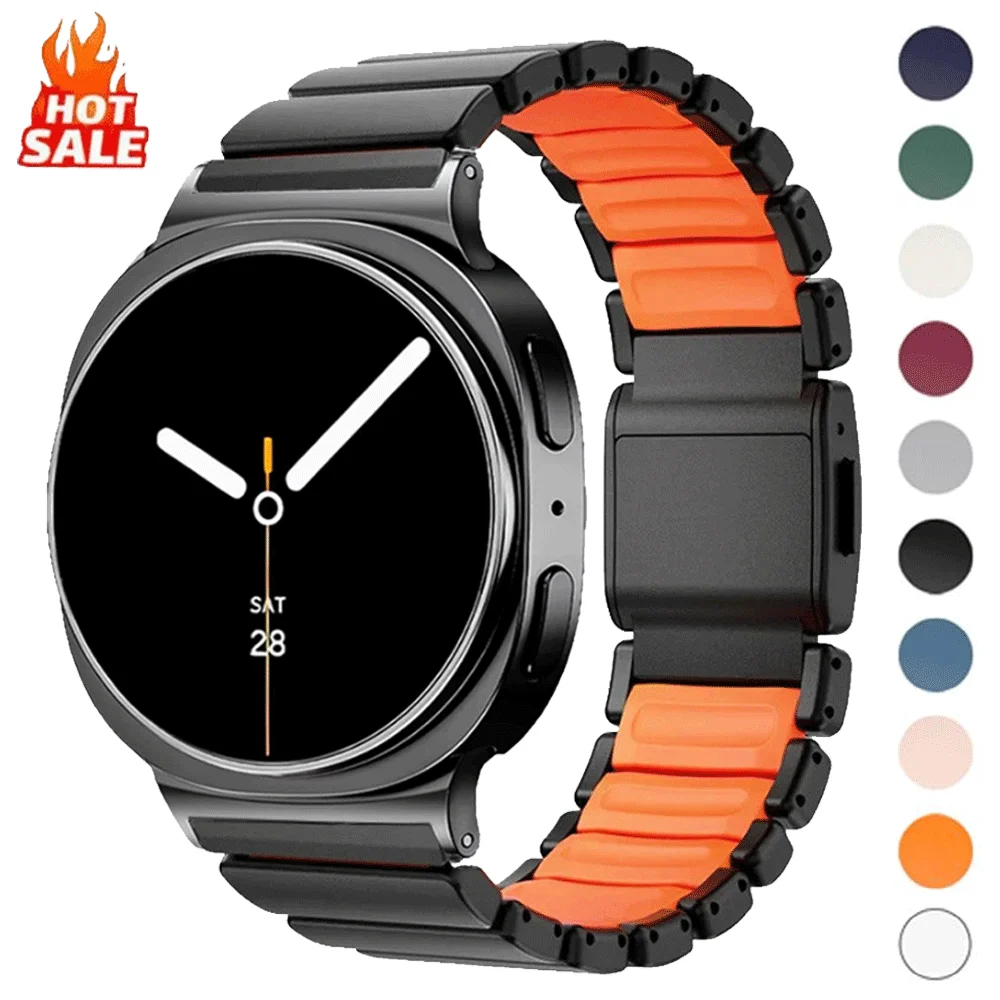 Metallarmband für Samsung Galaxy Watch 8 40mm 44mm 8 Classic 46mm Magnetverschluss-Band für Galaxy Watch 7 Ultra 2025 47mm Armband