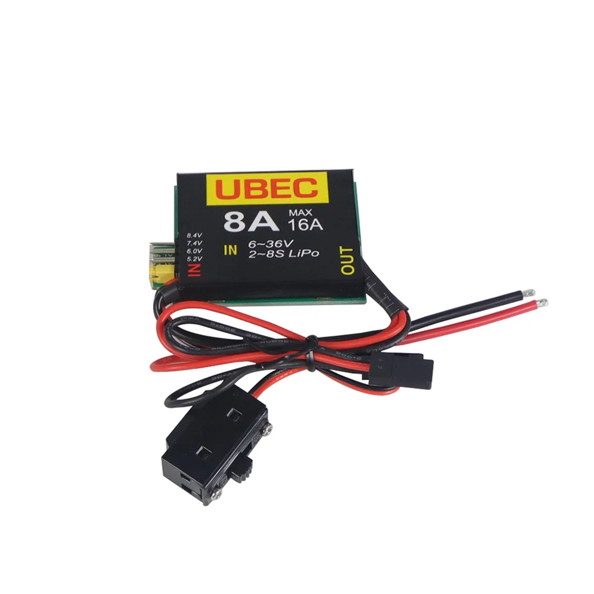 2PCS 2S-6S 6-36V UBEC-8A BEC DUAL UBEC 8A /16A 5.2/6.0/7.4V/8.4V for Servo Separate Power Supply RC Car FixWing Airplane