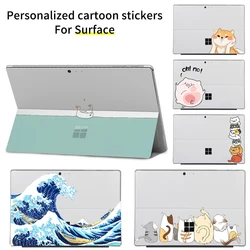 Cartoon Pattern Vinyl Sticker For Microsoft Surface Pro 9/8/7/6/5/4/3 Surface Pro X Go 2 Back Cover Body Decal Skin Protector
