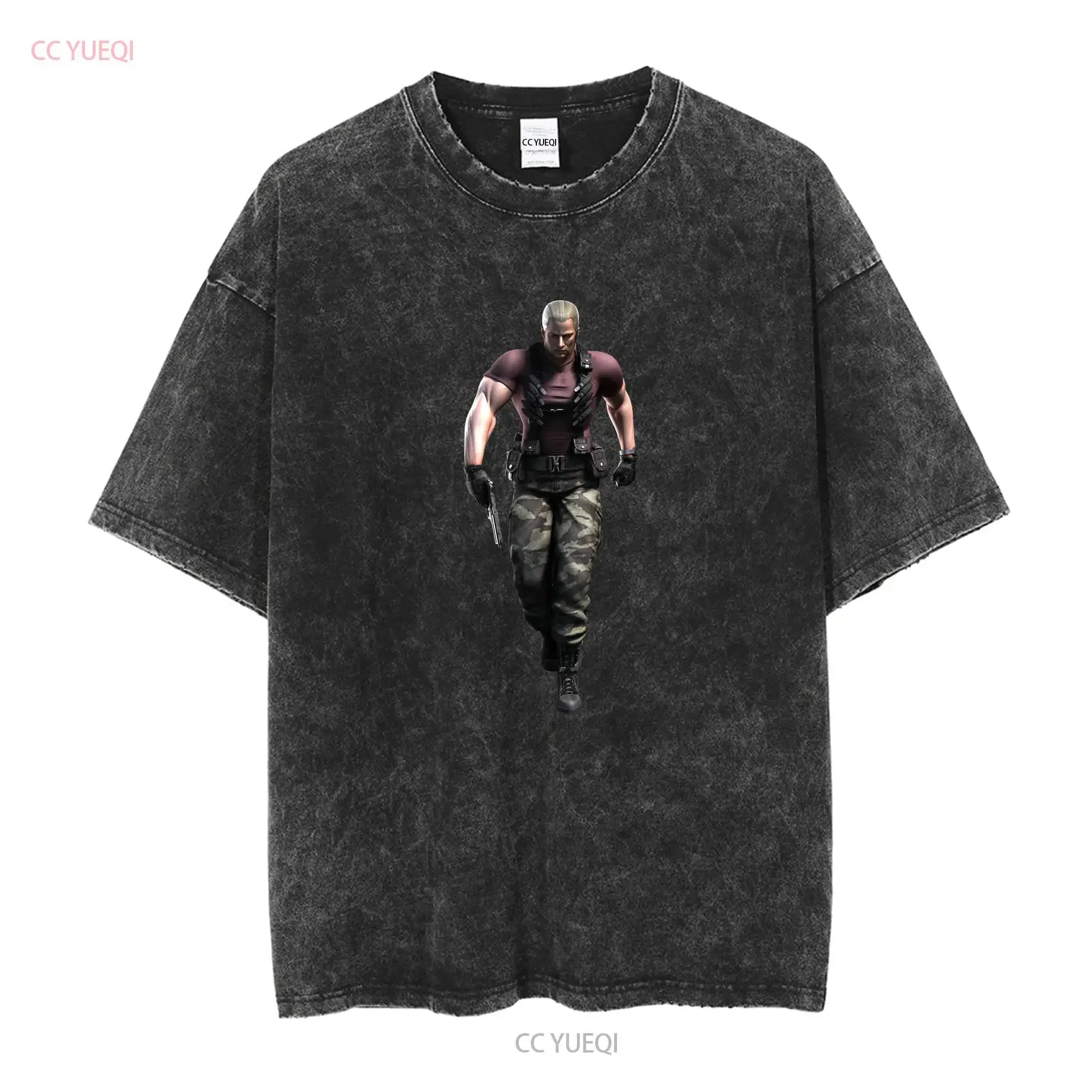 Jack Krauser Residence Evil The Darkside Chronicles Premium T shirt long or short sleeves vintage Washed Slightly graphic