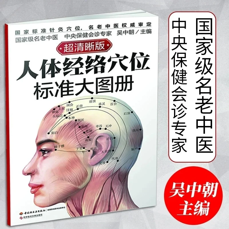 Human Meridian and Acupoint Standard Atlas: Large Print Edition with Clear Illustrations by Renowned TCM Expert