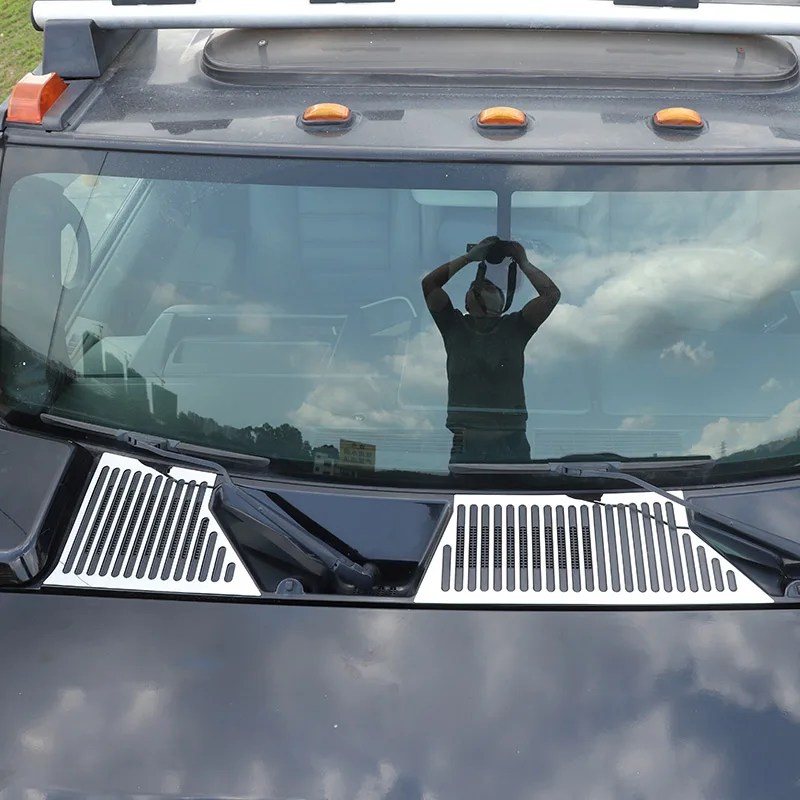 

For Hummer H2 2003-2009 Stainless Steel Silver Car Hood Engine Cover Trim Stickers Car Accessories