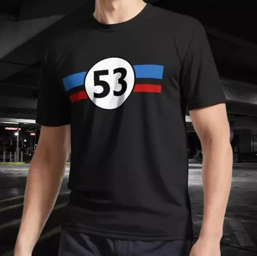 

NEW SHIRT HERBIE 53 RACING CAR 1963S CIRCLE RACING LOGO T-SHIRT FUNNY SIZE S-5XL Gifts For Men Gifts For Men Man Clothes