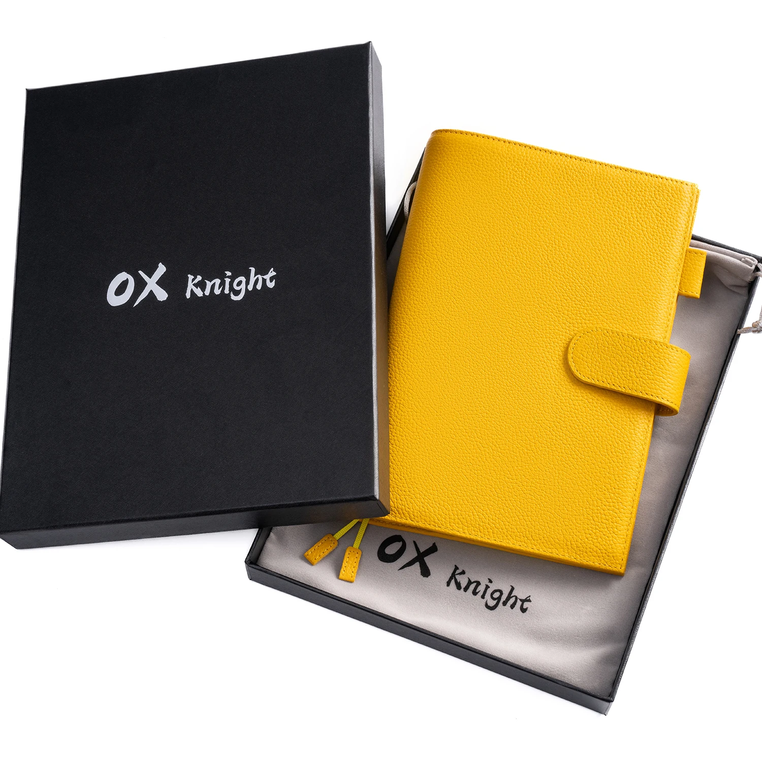 OX KNIGHT A5 Plus Cover for Hobonichi Cousin A5 Notebook Size Journal Genuine Pebbled Grain Cowhide Organizer Agenda Diary