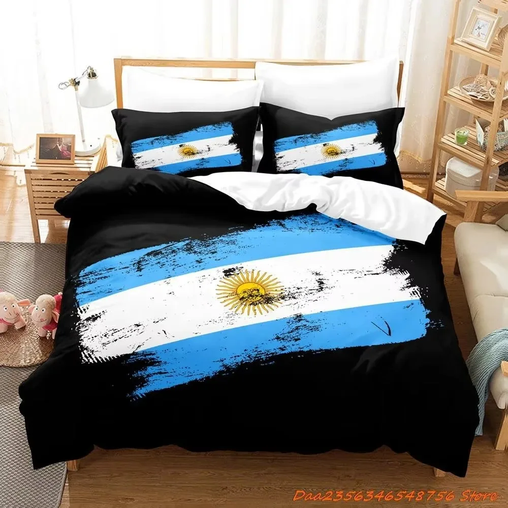 Argentina Flag Bedding Set Single Twin Full Queen King Size Bed Set Adult Kid Bedroom Duvet cover Sets 3D Print Bed Sheet Set